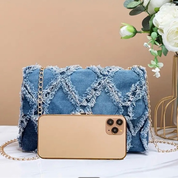 NWT denim crossbody bag - Picture 2 of 3